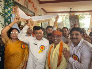 उद्योग मंत्री लखन लाल देवांगन दादर खुर्द, बालको नगर और खरमोरा के रथ यात्रा में हुए सम्मिलित